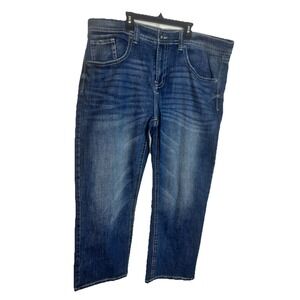 TK Axel Jeans‎ Mens 40x30 Dark Wash Cotton Stretch Slim Straight Denim
